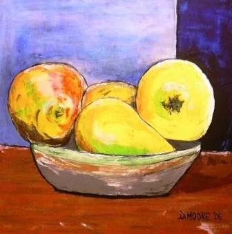 David Moore — Pears in a bowl