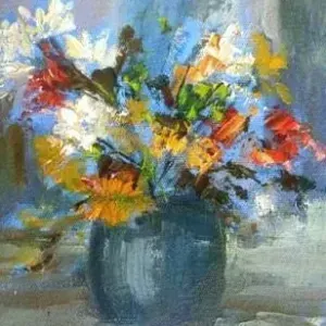 Diane Erasmus — 141. Vase of mixed Flowers