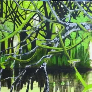 Darren Aiken — Treefrog and Dragonfly Jungle Scene
