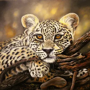 Jennefer Ann Gordon Grant — Silent Watcher (Little Leopard)