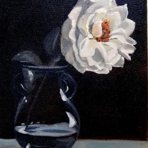 Jennefer Ann Gordon Grant — White Rose in a Vase