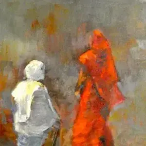 Diane Erasmus — IMPRESSIONS OF INDIA SERIES 1 (IV) 152. Woman and Man walking